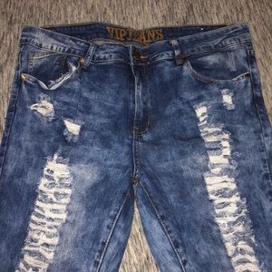 Light Wash distressed VIP Jeans